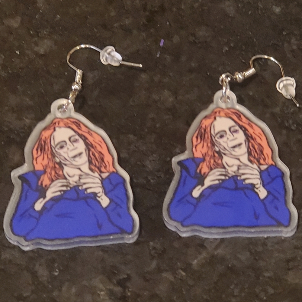 HORROR MOVIE THEMED EARRINGS.